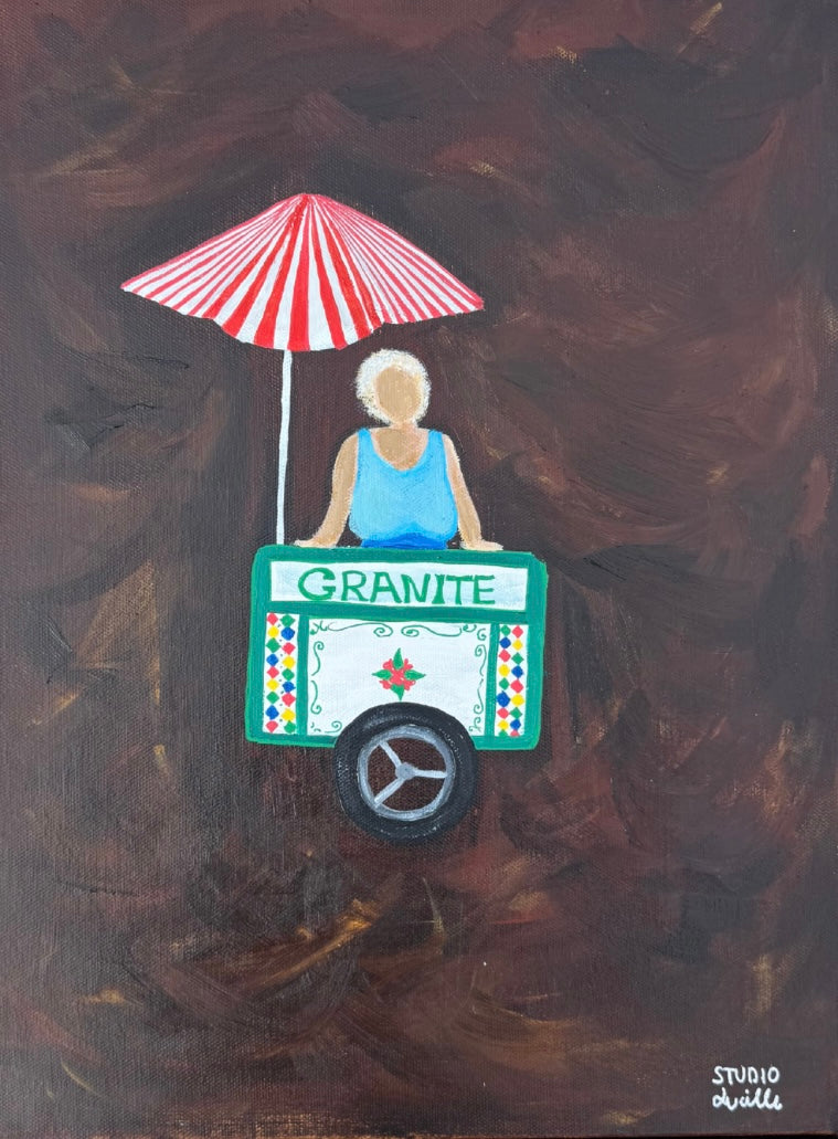 Print: “UNA GRANITA, PER FAVORE" (ONE GRANITA, PLEASE)